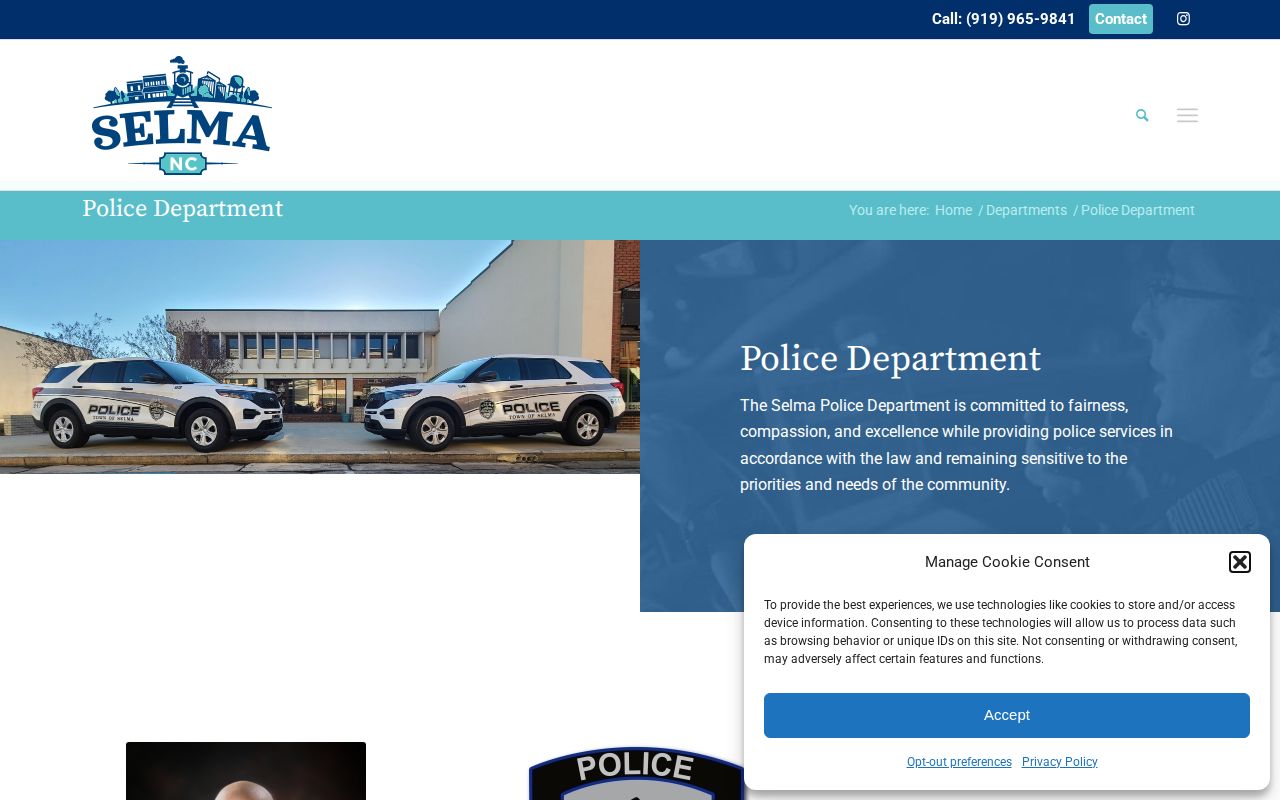 Official Selma Police Department website